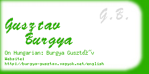 gusztav burgya business card